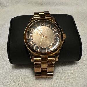 (SOLD) Marc by Marc Jacobs Henry Skeleton Rose Gold Dial MBM3207 Women's Watch